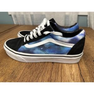 Vans Old Skool Galaxy Print Suede Canvas Lace Up Sneakers Women's Size 7‎